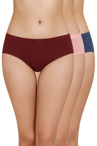 Inner Elastic Solid Mid Rise Hipster Panty (Pack of 3) thumbnail 1