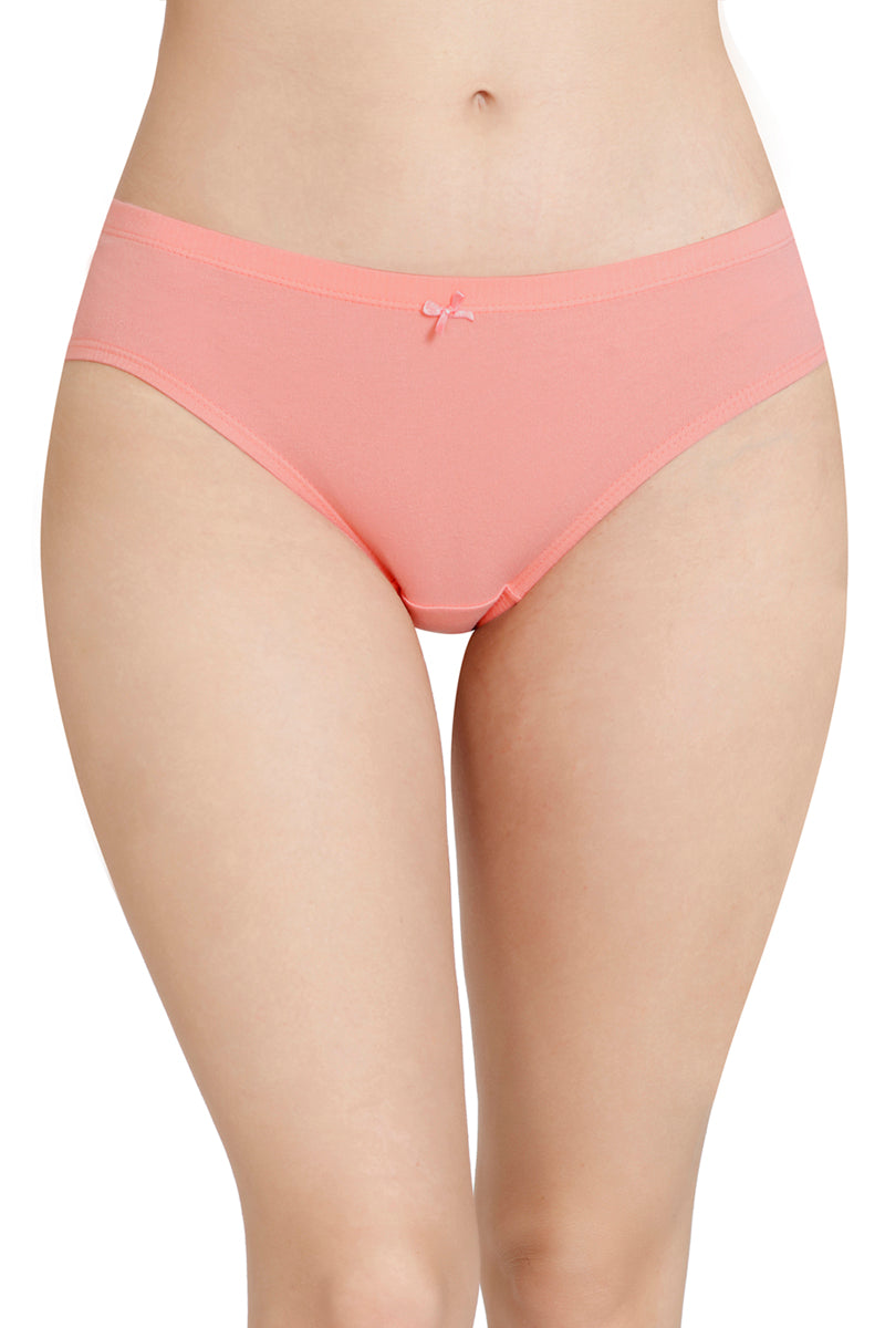Inner Elastic Solid Mid Rise Bikini Panties (Pack of 3) - Image 2 of 7