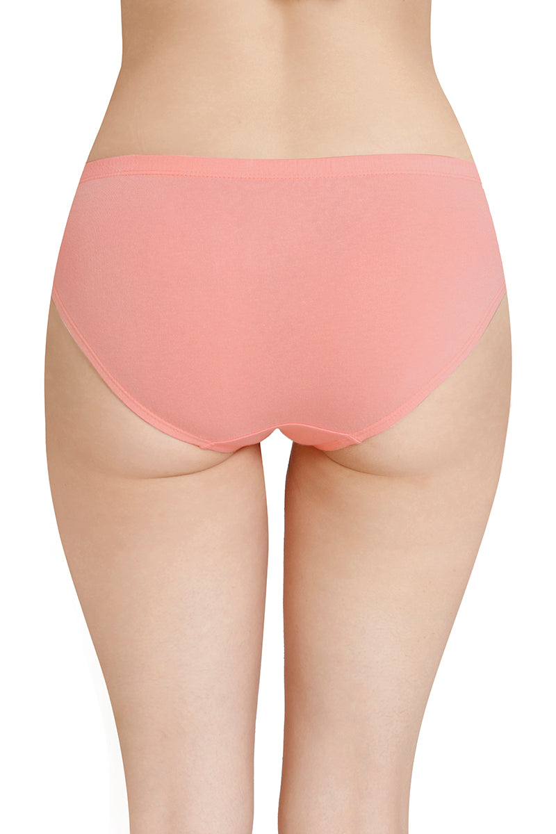 Inner Elastic Solid Mid Rise Bikini Panties (Pack of 3)