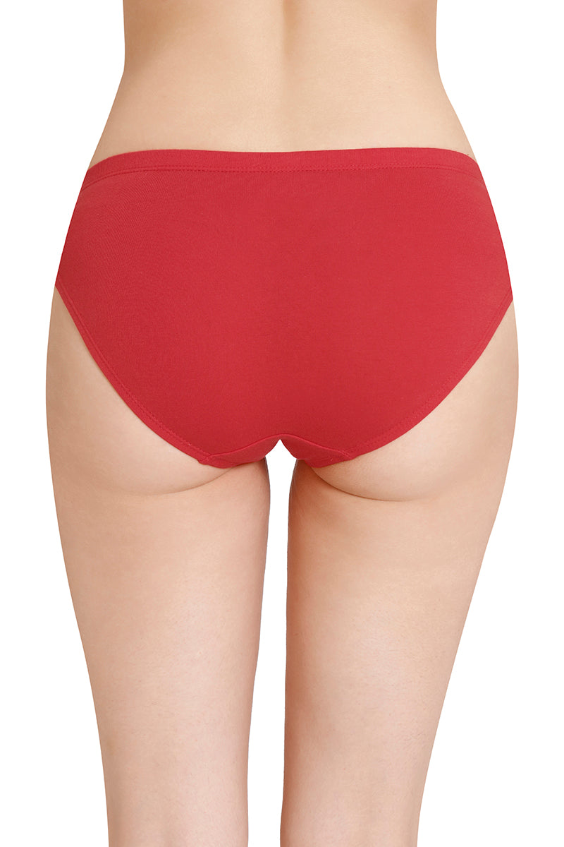 Inner Elastic Solid Mid Rise Bikini Panties (Pack of 3)