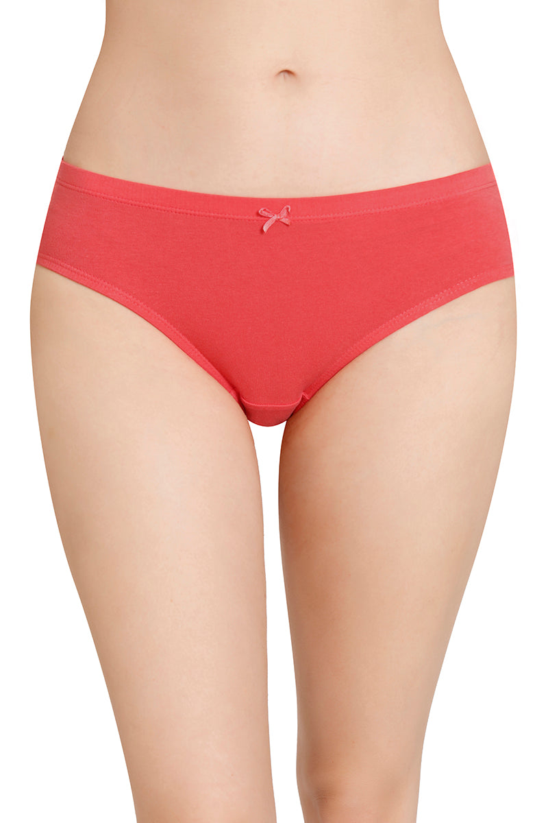 Inner Elastic Solid Mid Rise Bikini Panties (Pack of 3) - Image 4 of 7