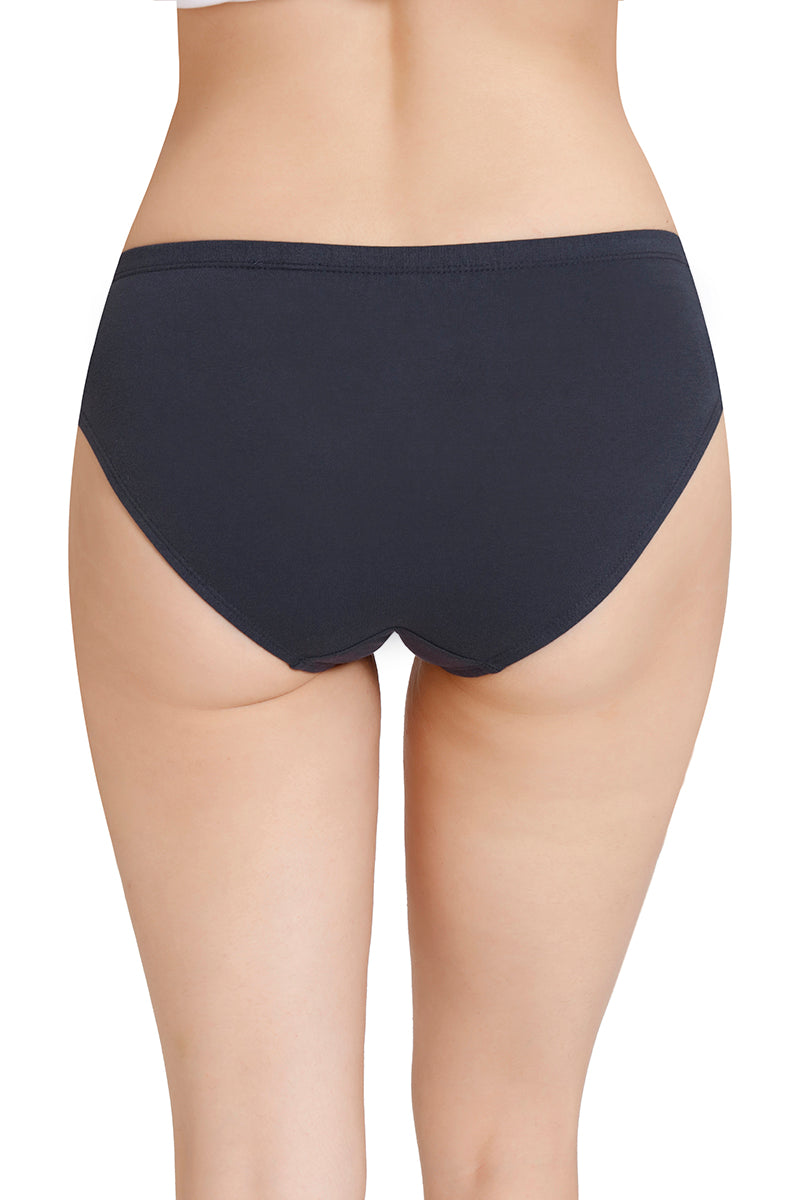 Inner Elastic Solid Mid Rise Bikini Panties (Pack of 3) - Image 5 of 7