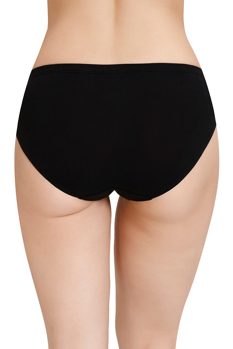 Inner Elastic Solid Mid Rise Bikini Panties (Pack of 3) - Image 5 of 7