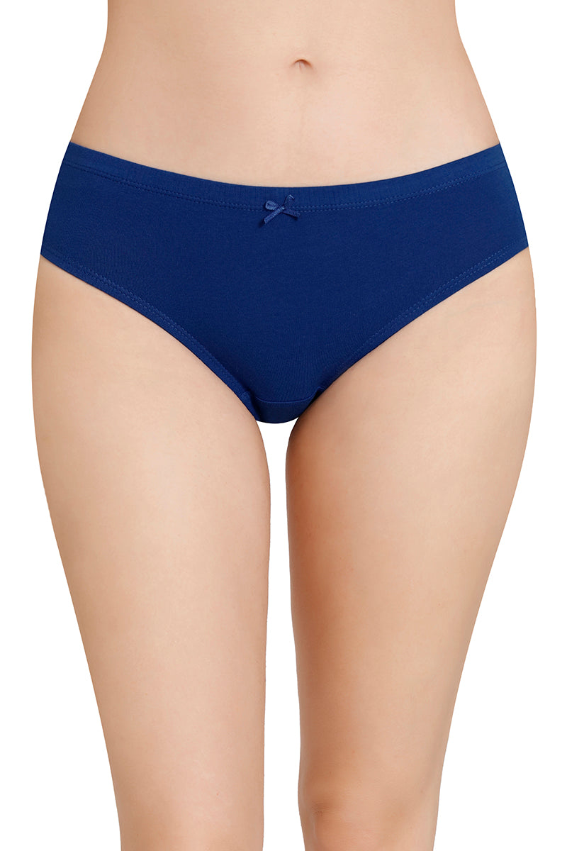 Inner Elastic Solid Mid Rise Bikini Panties (Pack of 3) - Image 6 of 7