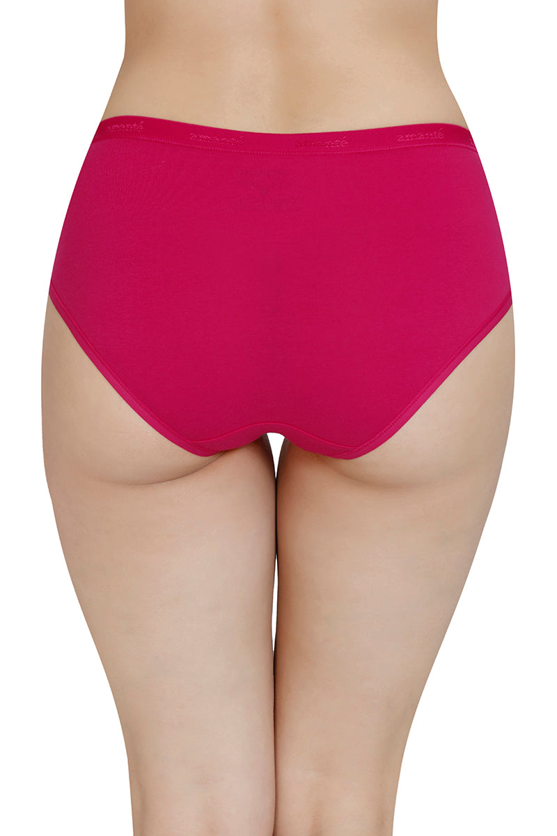 Solid Mid Rise Hipster Panty (Pack of 3)