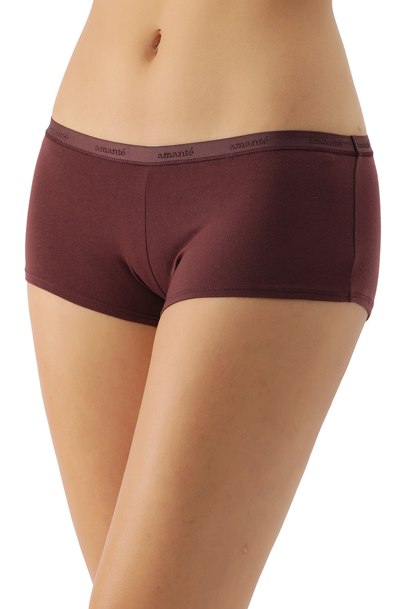Low Rise Solid Boyshorts (Pack of 2)