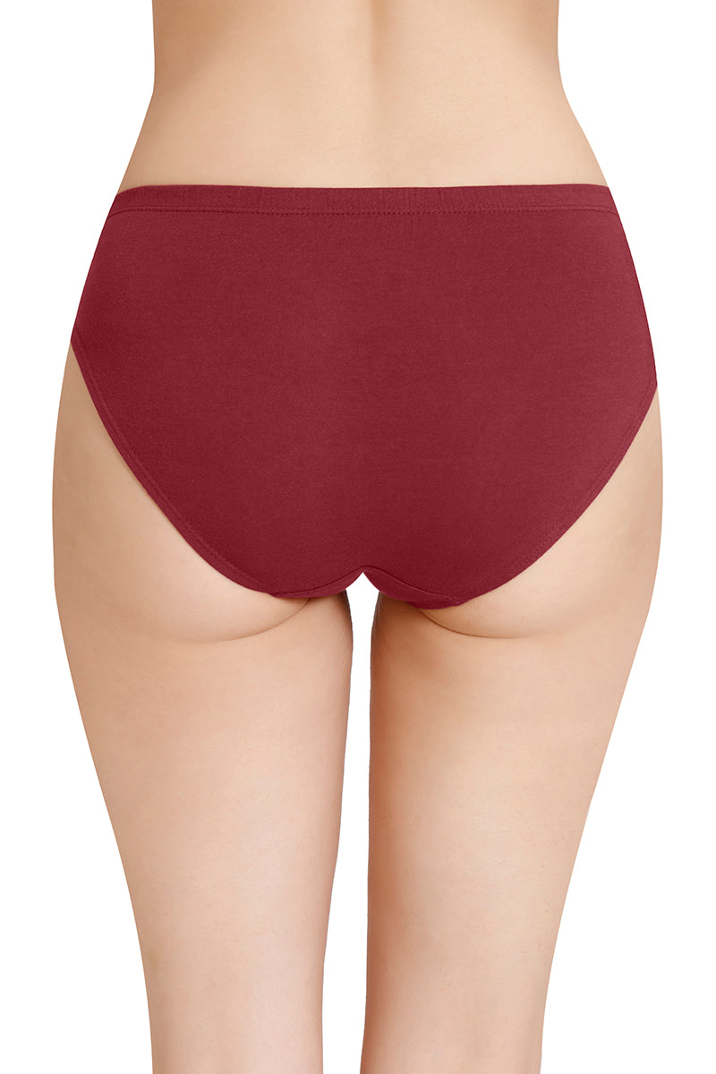 Inner Elastic Solid Mid Rise Bikini Panties (Pack of 3) - Image 7 of 7