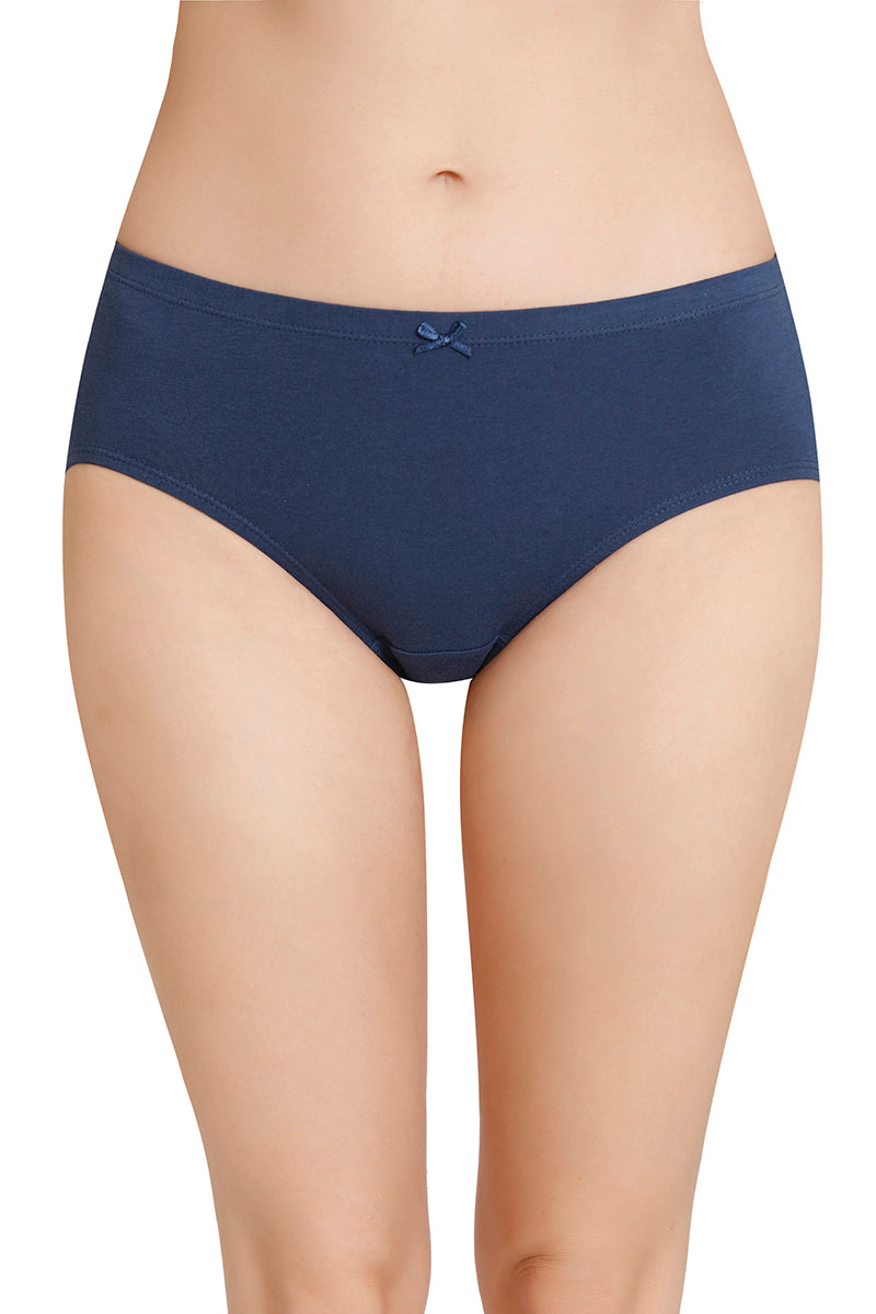 Inner Elastic Solid Mid Rise Hipster Panties (Pack of 3)