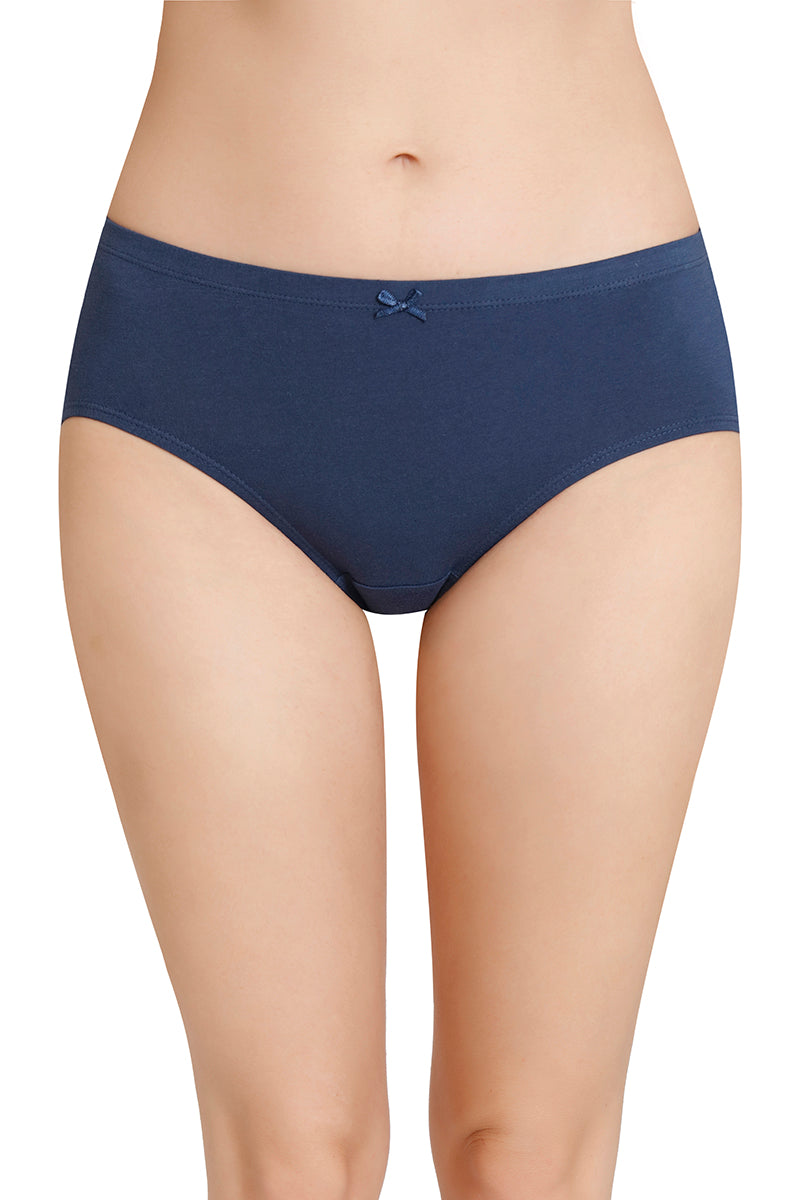 Inner Elastic Solid Mid Rise Hipster Panties (Pack of 3) - Image 4 of 7