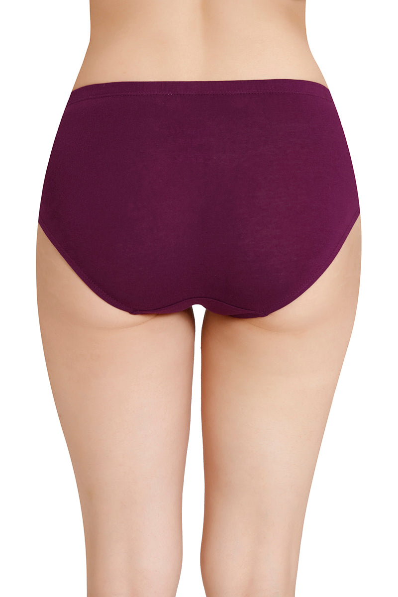 Inner Elastic Solid Mid Rise Hipster Panties (Pack of 3)