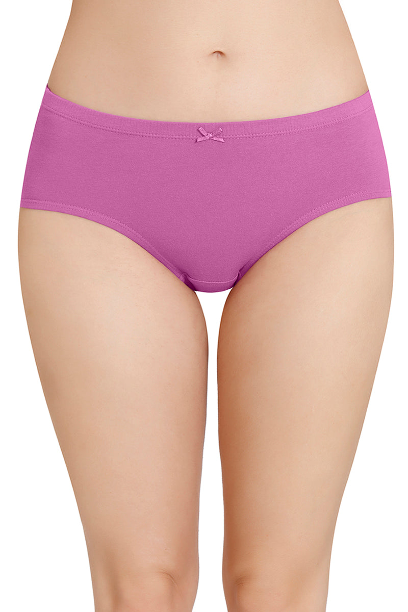 Inner Elastic Solid Mid Rise Hipster Panties (Pack of 3)