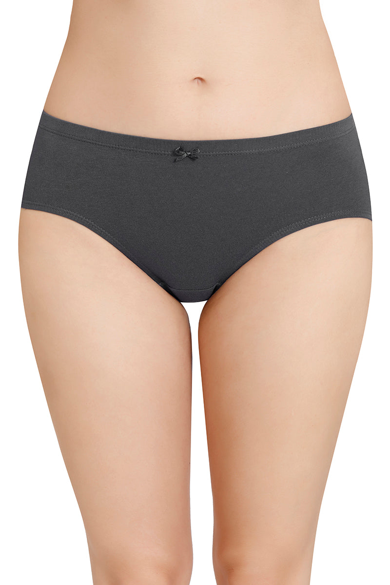 Inner Elastic Solid Mid Rise Hipster Panties (Pack of 3)