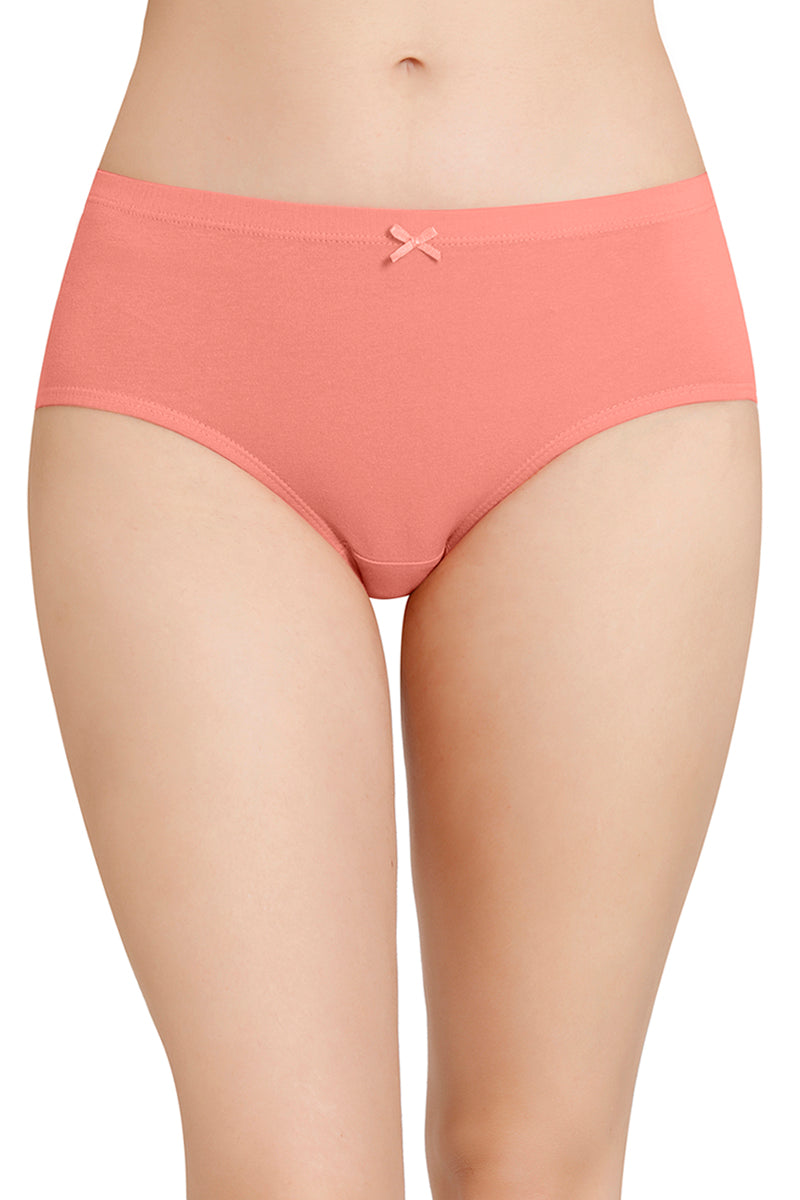 Inner Elastic Solid Mid Rise Hipster Panties (Pack of 3)