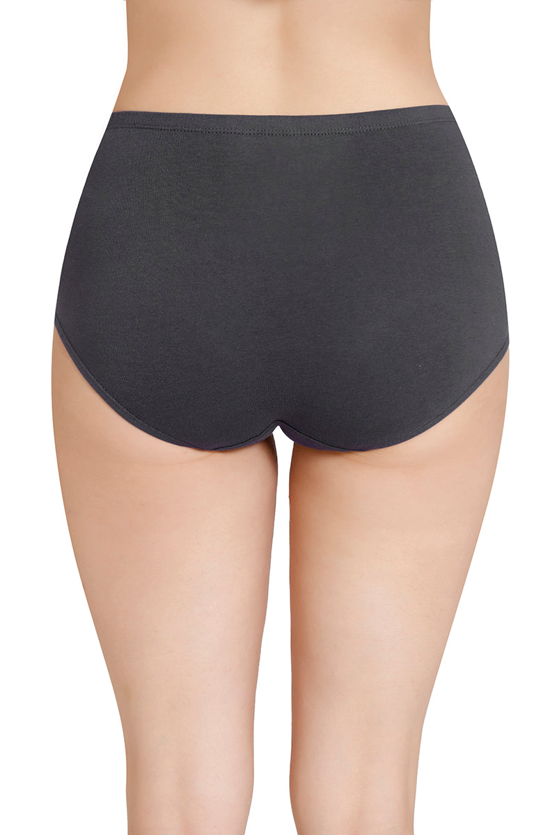 Inner Elastic Solid High Rise Full Brief Panties (Pack of 3) - Image 3 of 7