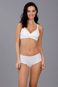 Fresh Aloe Finish Cotton Non-Padded Non-Wired Bra - White thumbnail 4