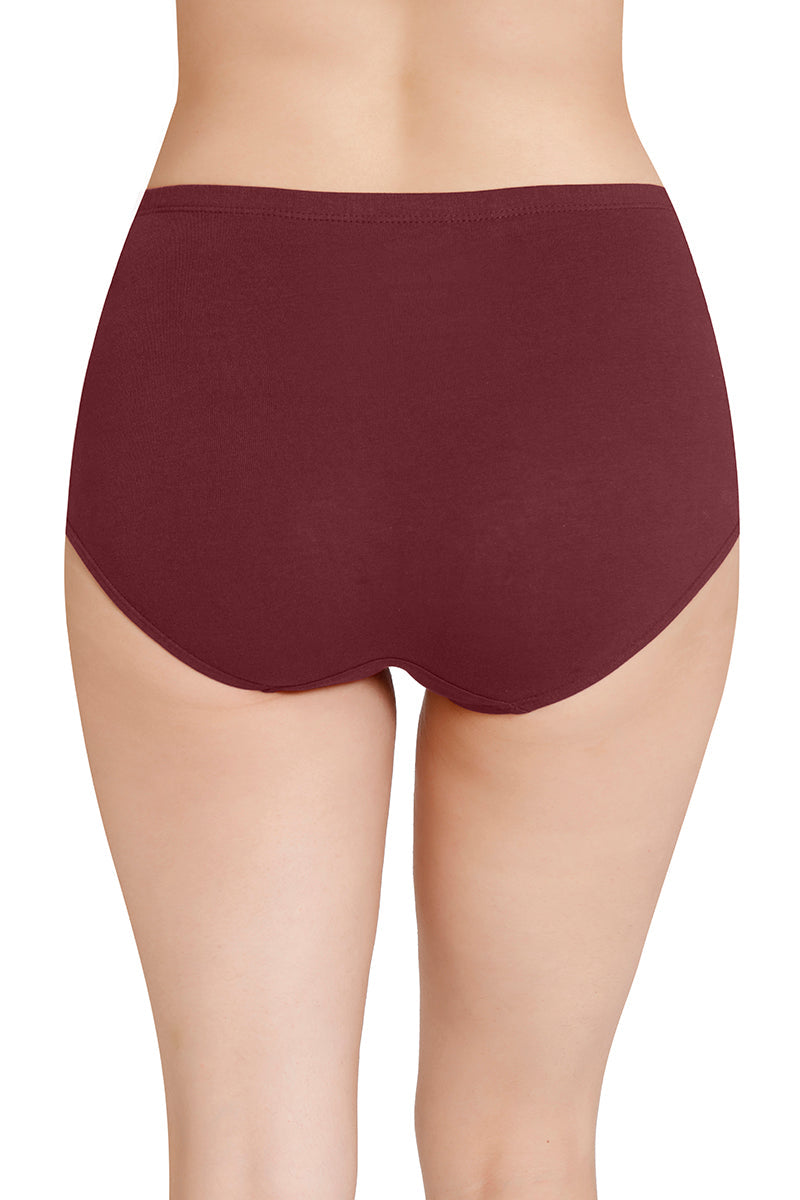 Inner Elastic Solid High Rise Full Brief Panties (Pack of 3)