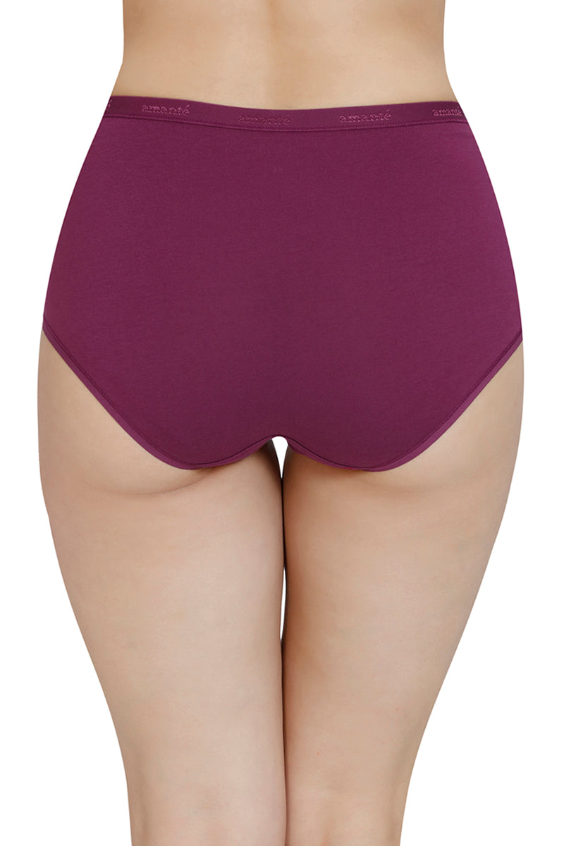 Solid High Rise Full Brief (Pack of 3)