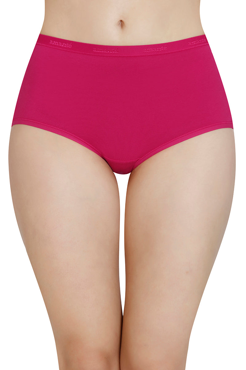 Solid High Rise Full Brief (Pack of 3)