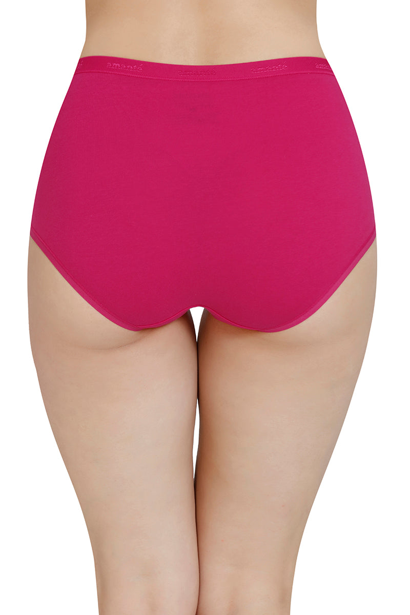 Solid High Rise Full Brief (Pack of 3)
