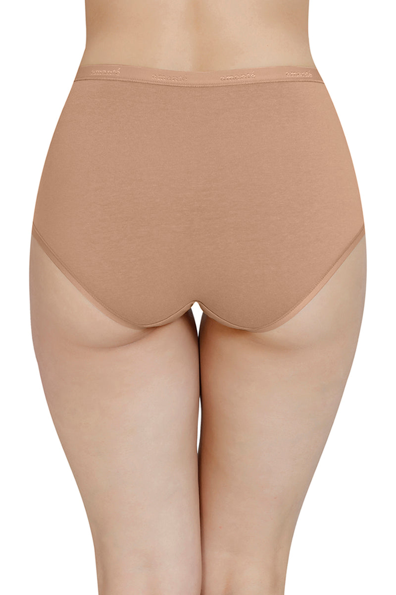 Solid High Rise Full Brief (Pack of 3)