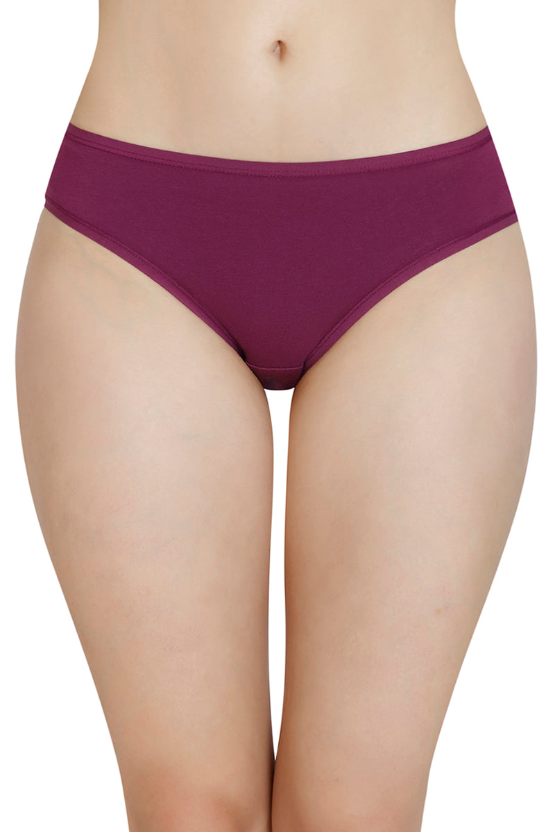 Solid Low Rise Bikini Panty (Pack of 3)