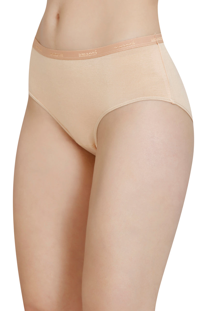 Solid Mid Rise Modal Hipster Panty (Pack of 2)