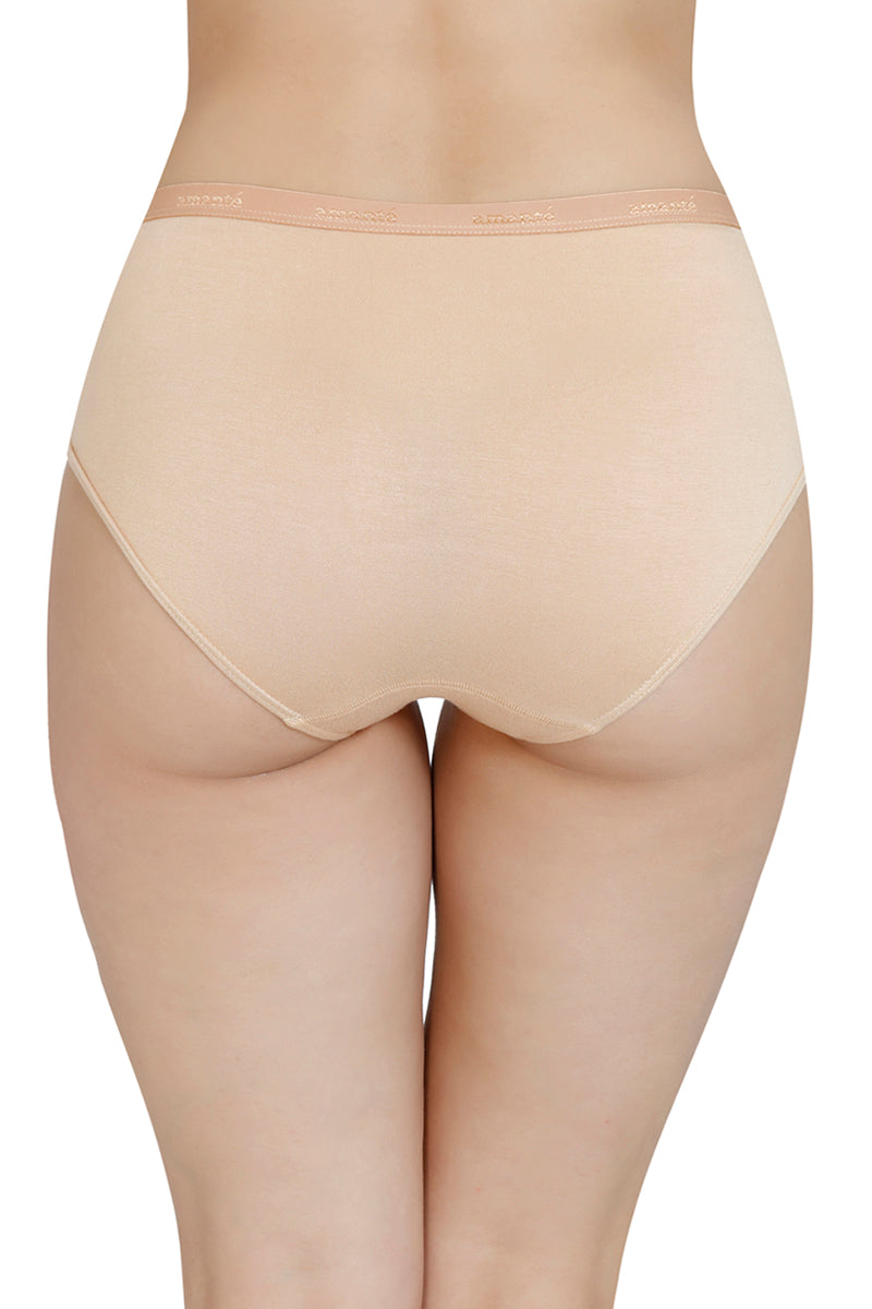 Solid Mid Rise Modal Hipster Panty - Sandalwood