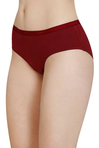 Solid Mid Rise Modal Hipster Panty - Henna thumbnail 3