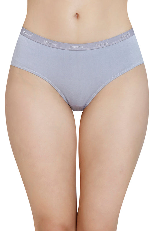 Solid Mid Rise Modal Hipster Panty - Soft Gray