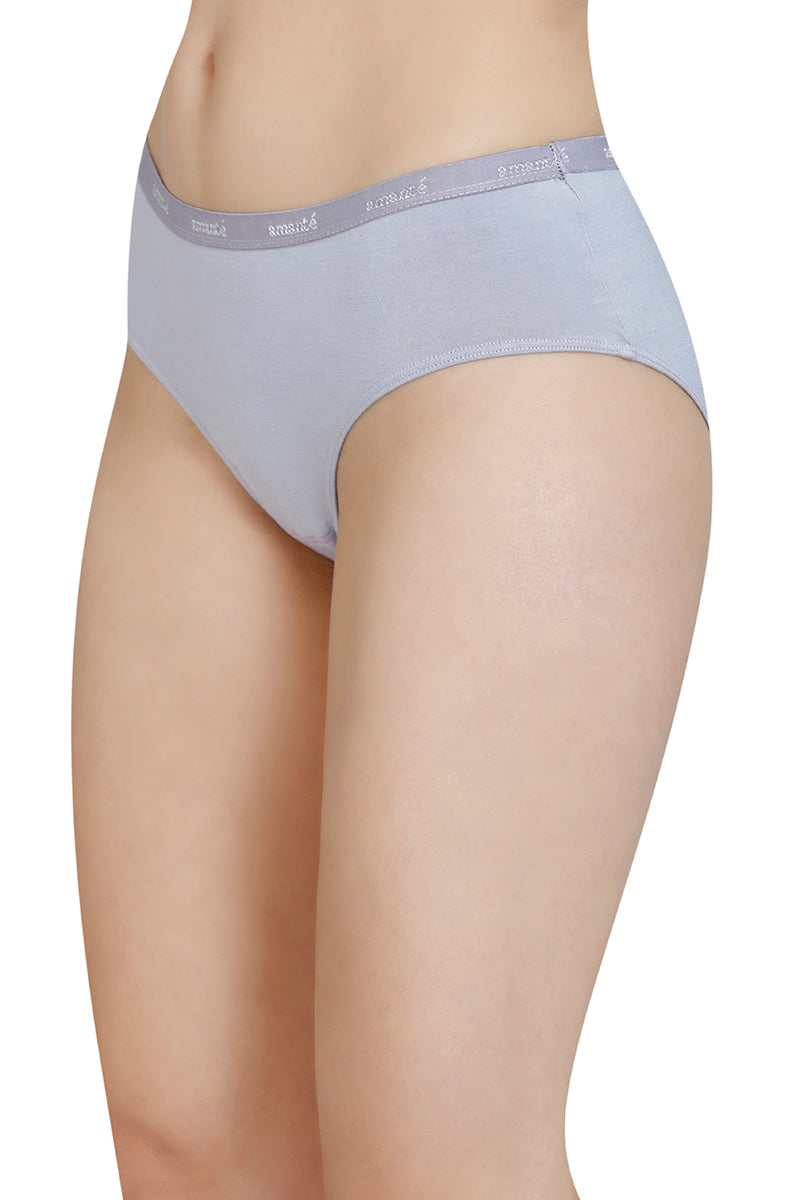 Solid Mid Rise Modal Hipster Panty - Soft Gray