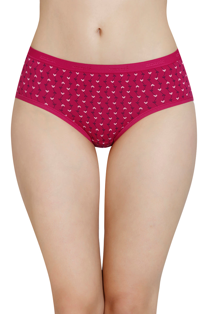 Printed Mid Rise Hipster Panty (Pack of 3)