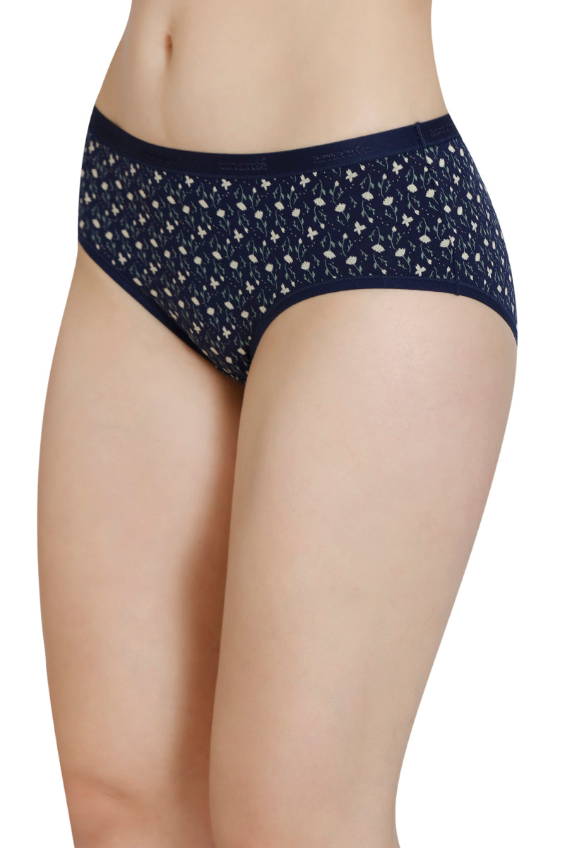 Printed Mid Rise Hipster Panty (Pack of 3)