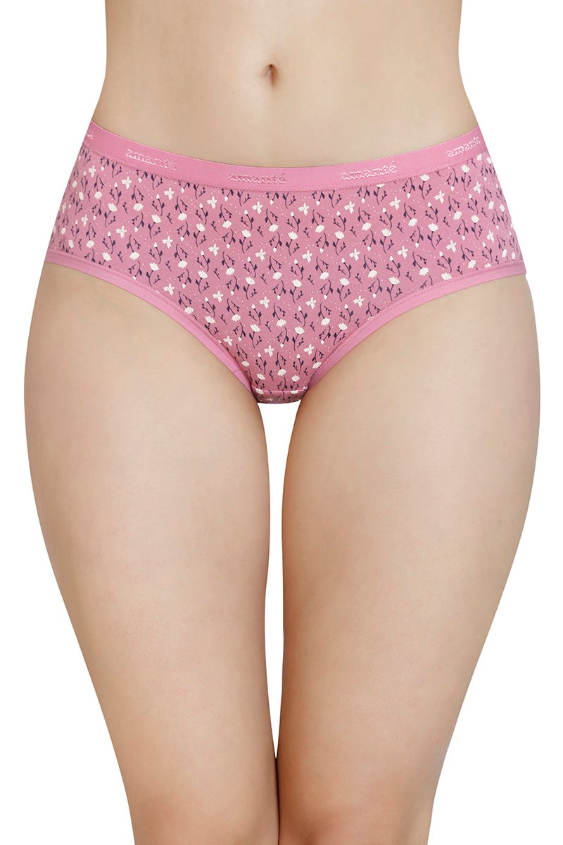 Printed Mid Rise Hipster Panty (Pack of 3)