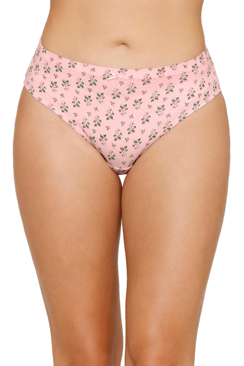 Inner Elastic Printed Mid Rise Bikini Panty (Pack of 3)
