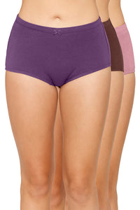 Inner Elastic Solid Mid Rise Full Briefs (Pack of 3) thumbnail 1