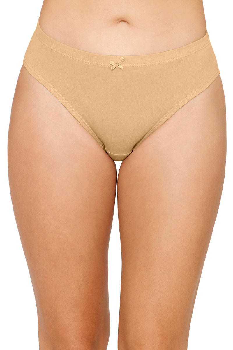 Inner Elastic Solid Mid Rise Bikini Panty (Pack of 3)