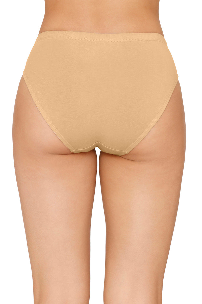 Inner Elastic Solid Mid Rise Bikini Panty (Pack of 3) - Image 3 of 7