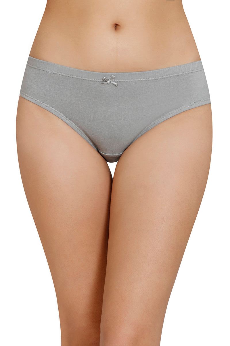 Inner Elastic Solid Mid Rise Bikini Panty (Pack of 3)