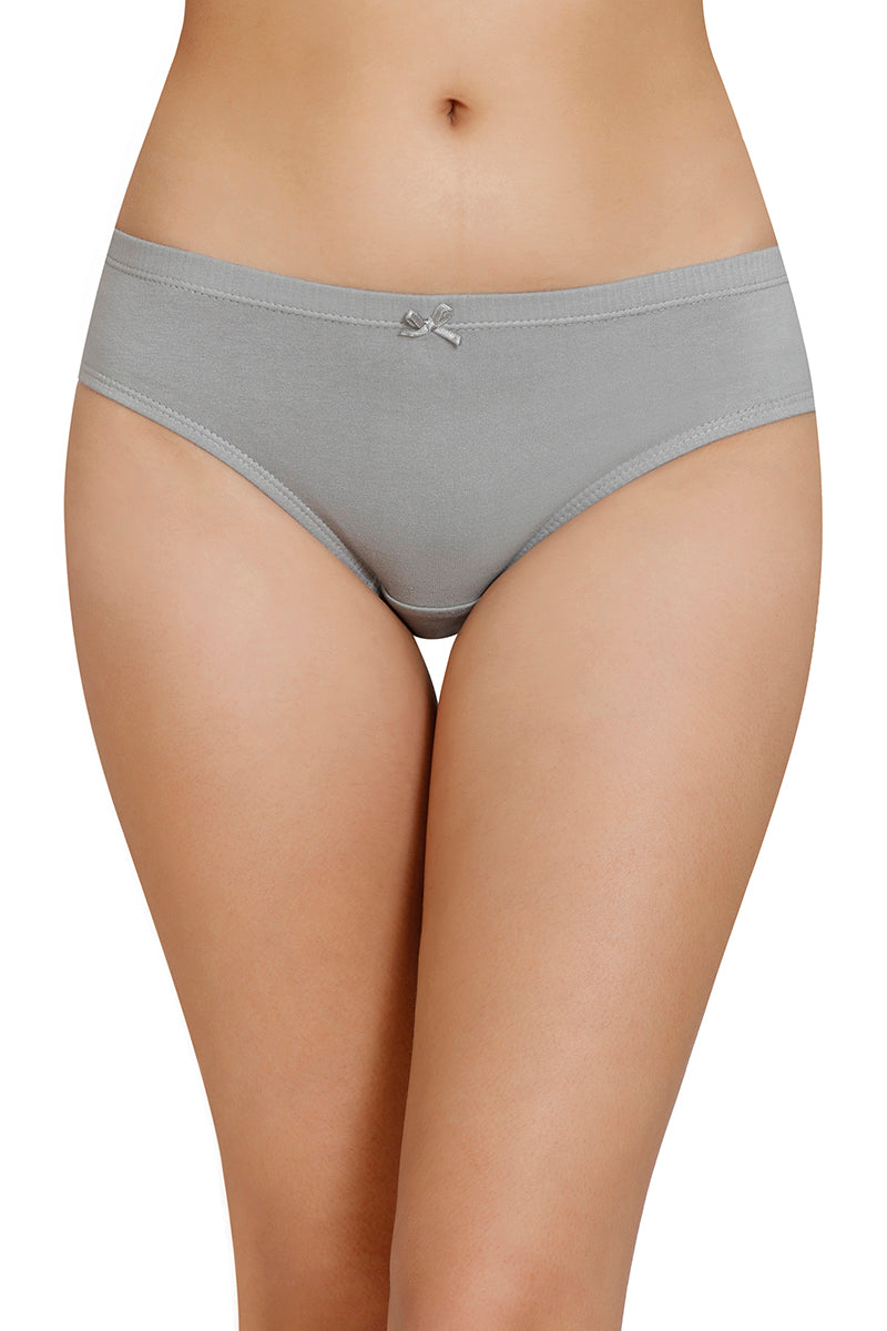 Inner Elastic Solid Mid Rise Bikini Panty (Pack of 3)