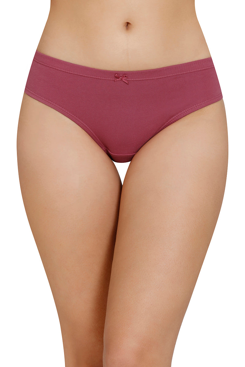 Inner Elastic Solid Mid Rise Bikini Panty (Pack of 3) - Image 2 of 8