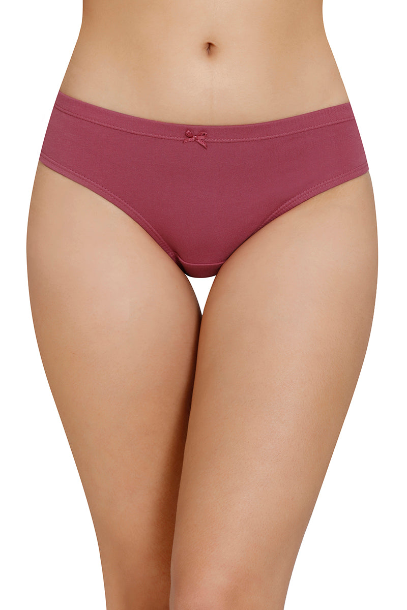 Inner Elastic Solid Mid Rise Bikini Panty (Pack of 3) - Image 5 of 8