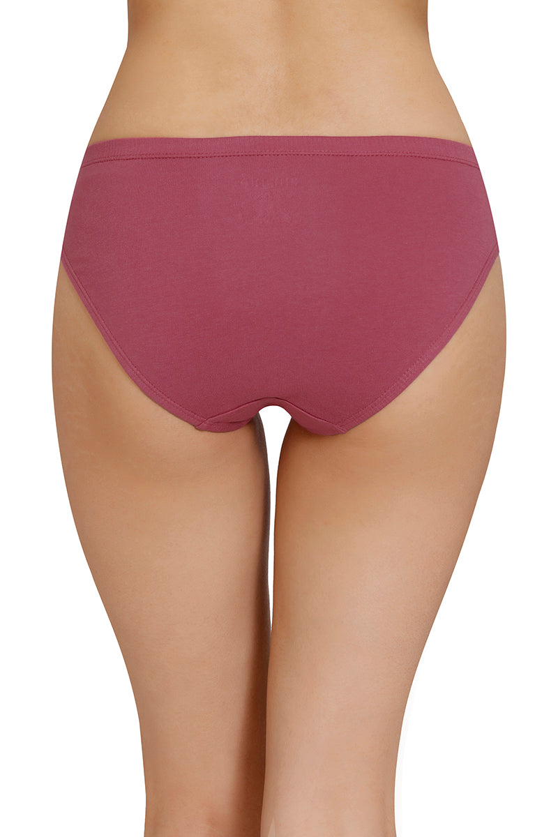 Inner Elastic Solid Mid Rise Bikini Panty (Pack of 3)