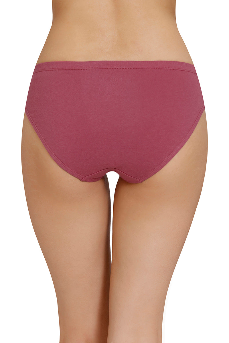 Inner Elastic Solid Mid Rise Bikini Panty (Pack of 3)