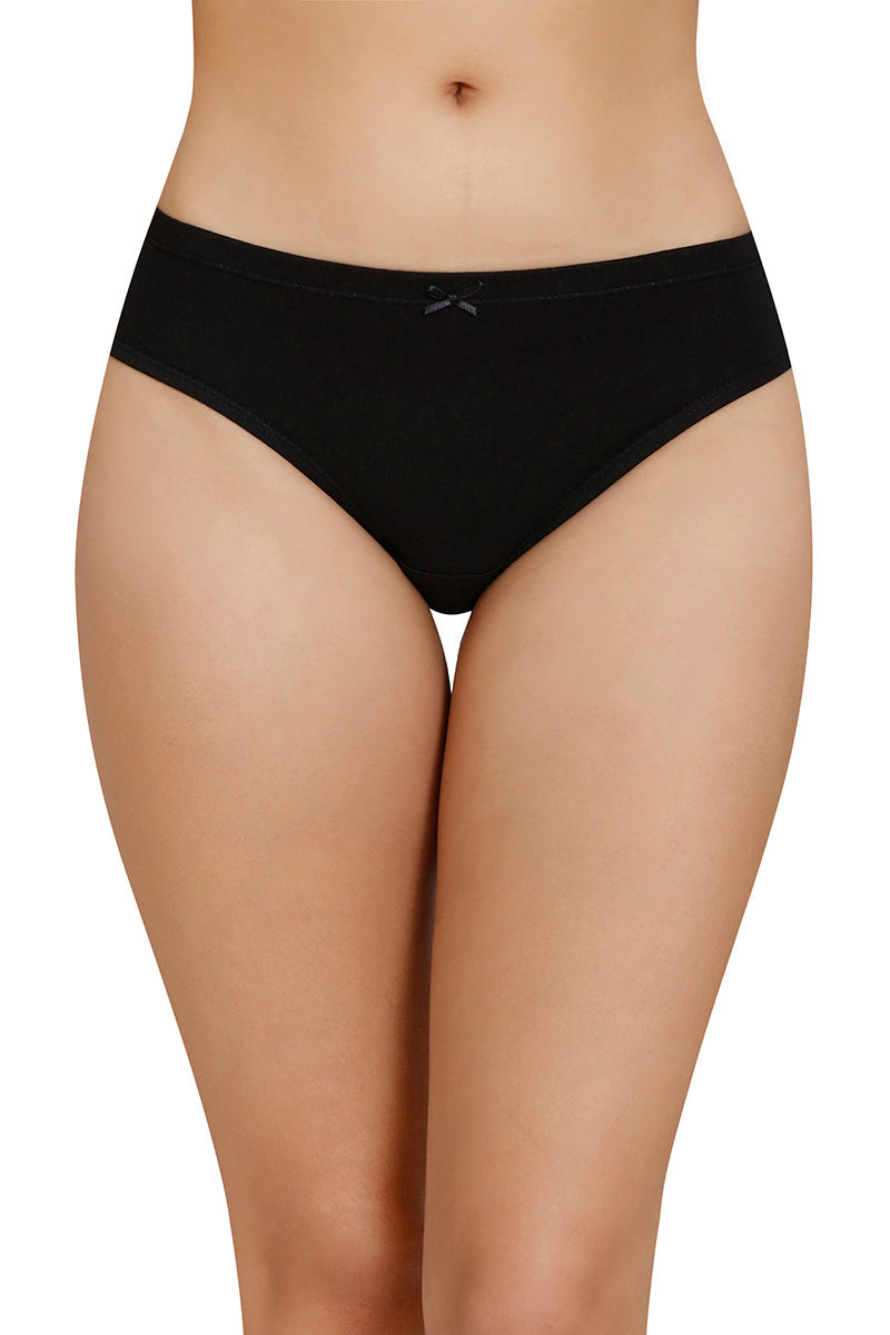 Inner Elastic Solid Mid Rise Bikini Panty (Pack of 3)