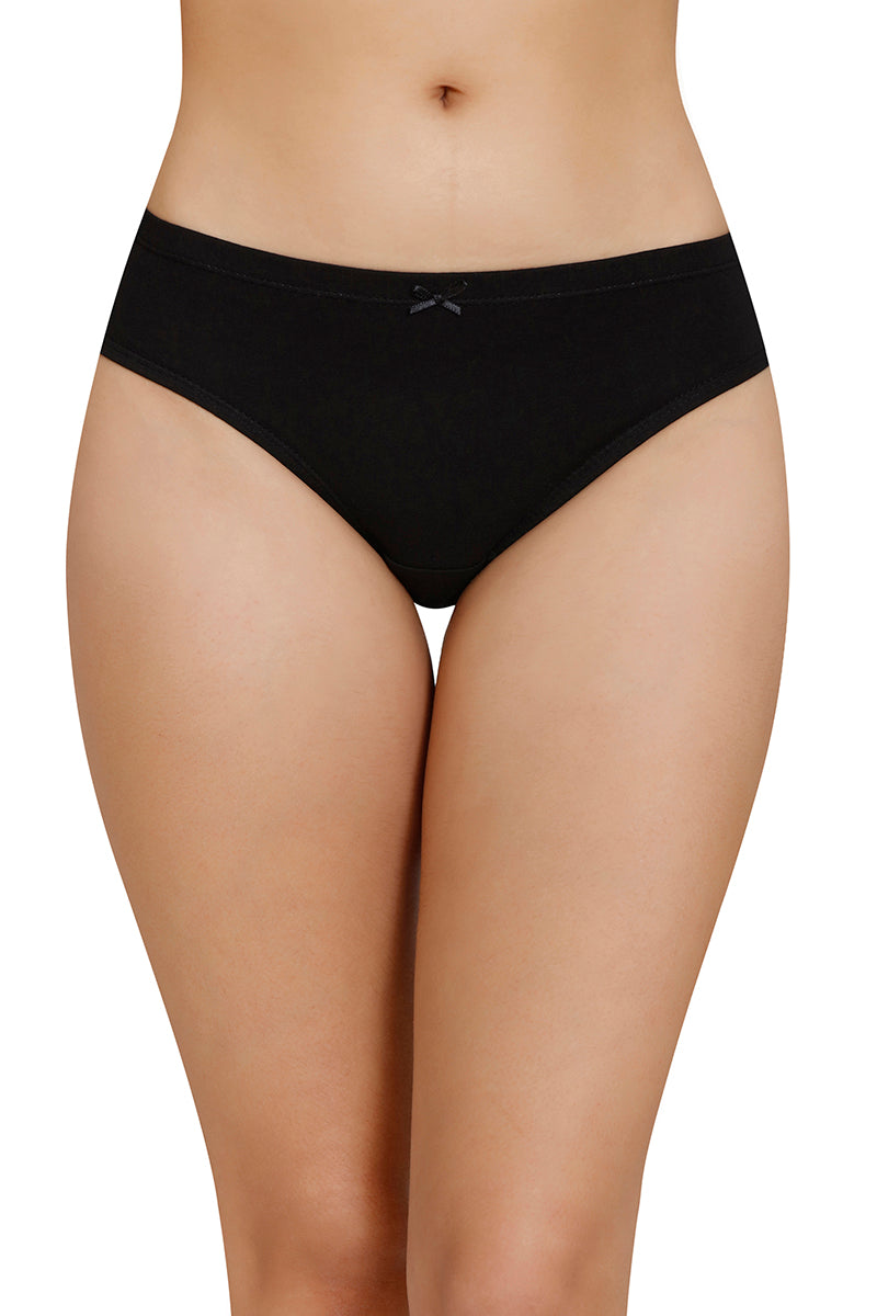 Inner Elastic Solid Mid Rise Bikini Panty (Pack of 3) - Image 2 of 8