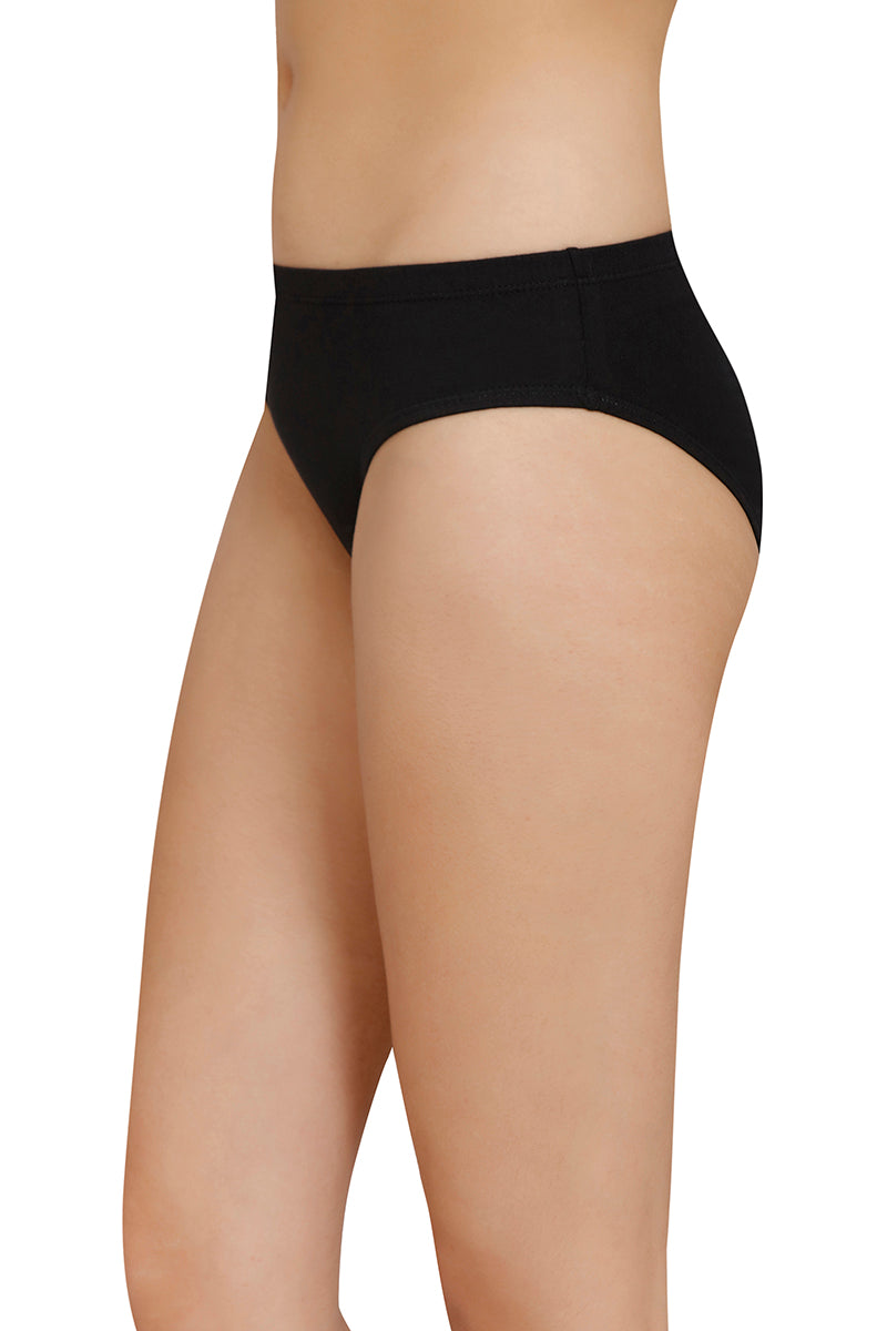 Inner Elastic Solid Mid Rise Bikini Panty (Pack of 3)