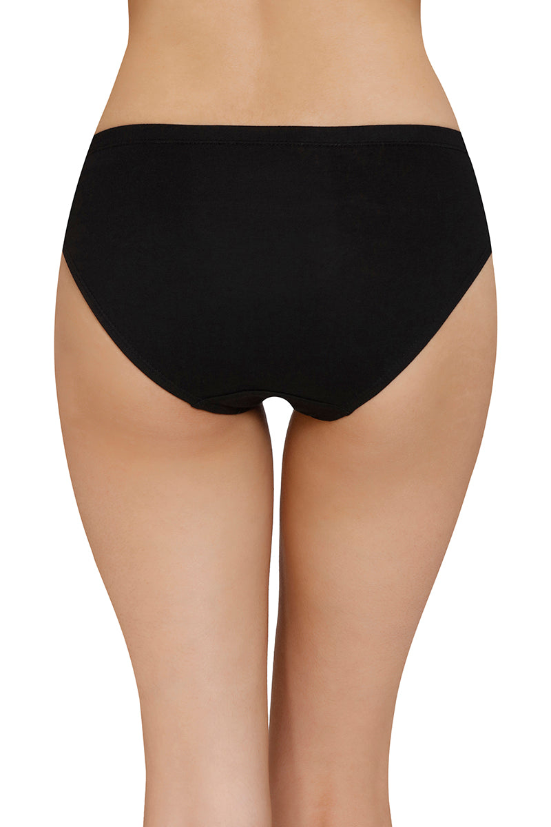 Inner Elastic Solid Mid Rise Bikini Panty (Pack of 3) - Image 6 of 8