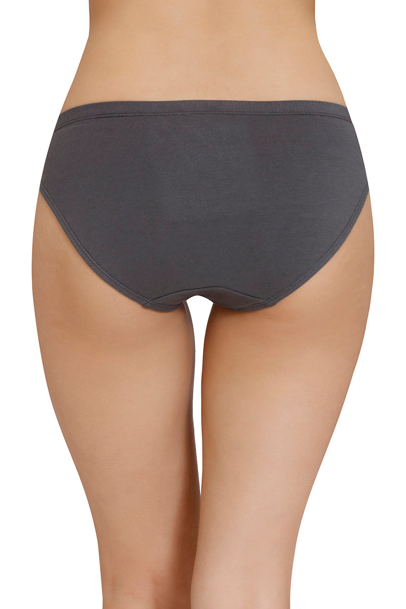 Inner Elastic Solid Mid Rise Bikini Panty (Pack of 3) - Image 4 of 8