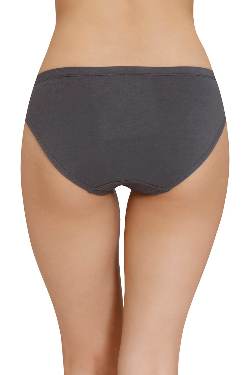 Inner Elastic Solid Mid Rise Bikini Panty (Pack of 3) - Image 6 of 8