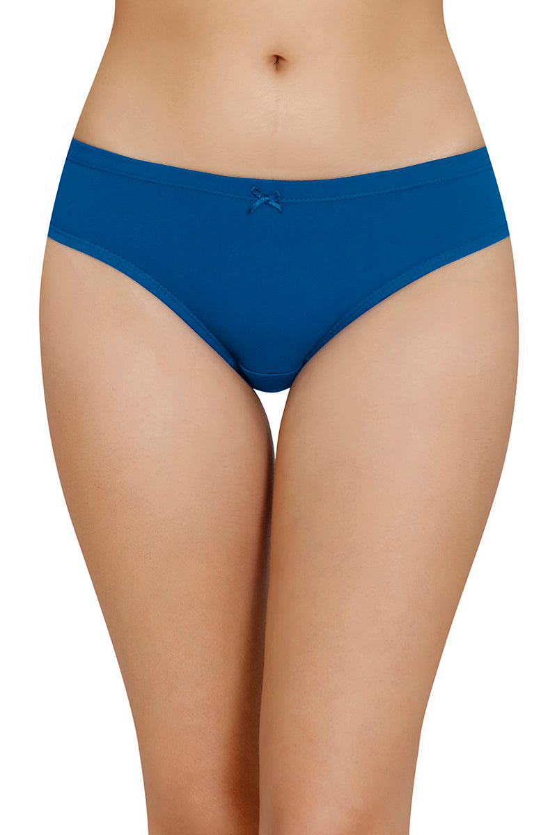 Inner Elastic Solid Mid Rise Bikini Panty (Pack of 3) - Image 5 of 8